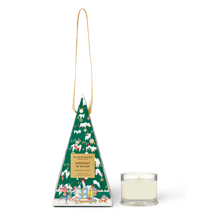 Glasshouse Midnight In Milan 1.1oz Candle Christmas Bauble Limited Edition