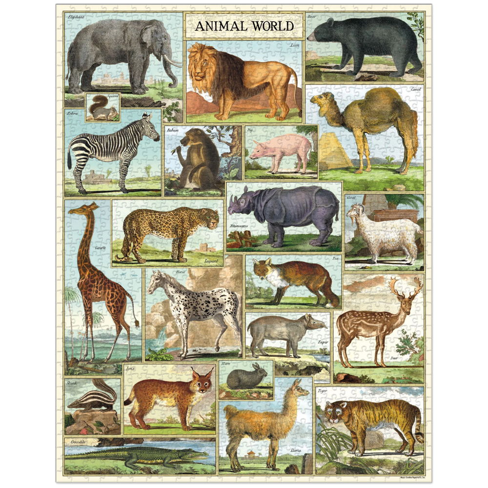 Vintage Animal World 1000 Piece Puzzle