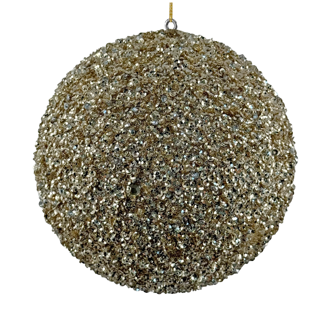 Chambagne Sequined Ball Ornament