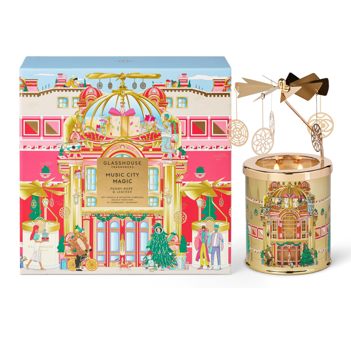 Glasshouse Music City Magic 13.4 oz. Triple Scented Candle Gift Set Limited Edition