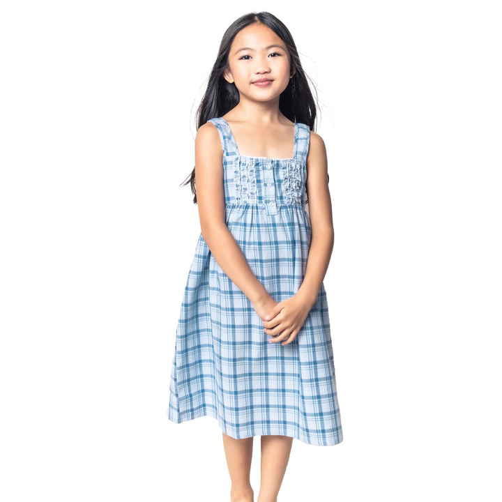 Children's Summer Nightgown Charlotte Seafarer Tartan