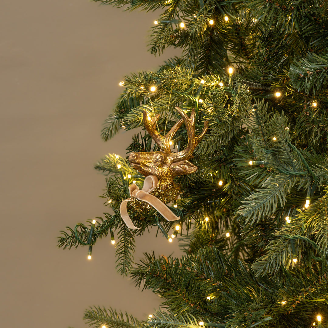 Gold Stag Head Ornament