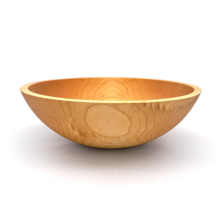 Large Maple Wood Serving Bowl 15"