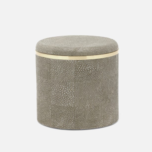 Bradford Canister Large Round Sand & Gold