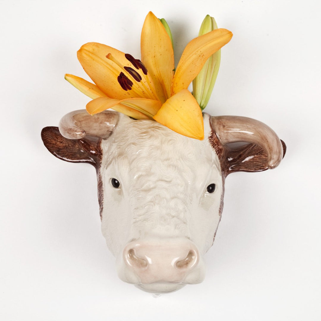 Hereford Bull Wall Vase