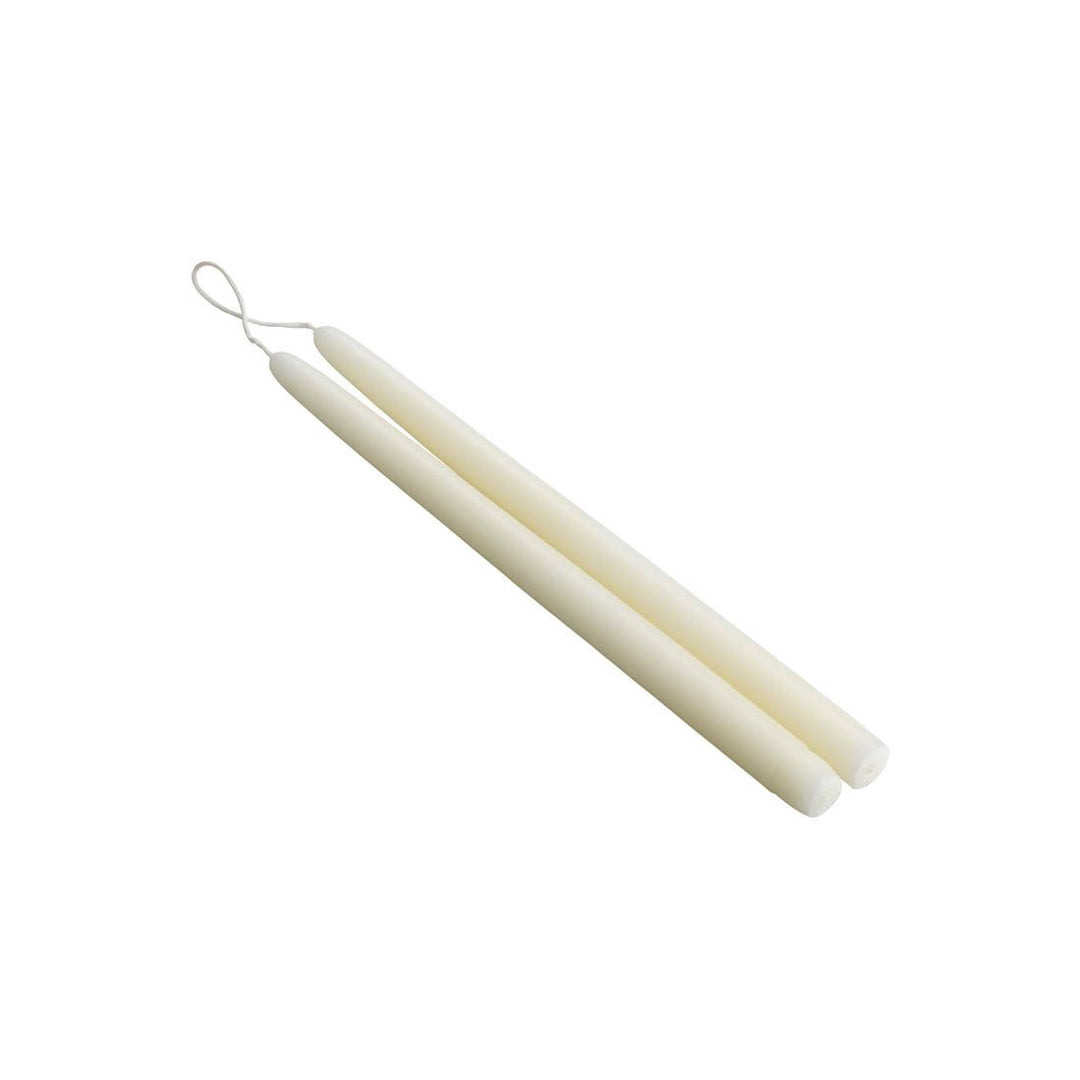Ivory 12in Taper Candle Set
