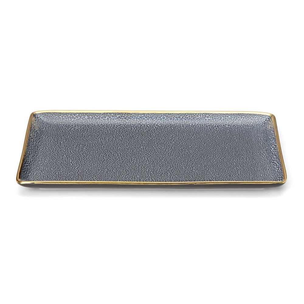 Panthera Rectangle Tray Indigo 14" by Michael Wainwright