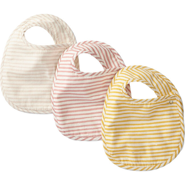 Stripes Away Bibs Set of Three By PEHR