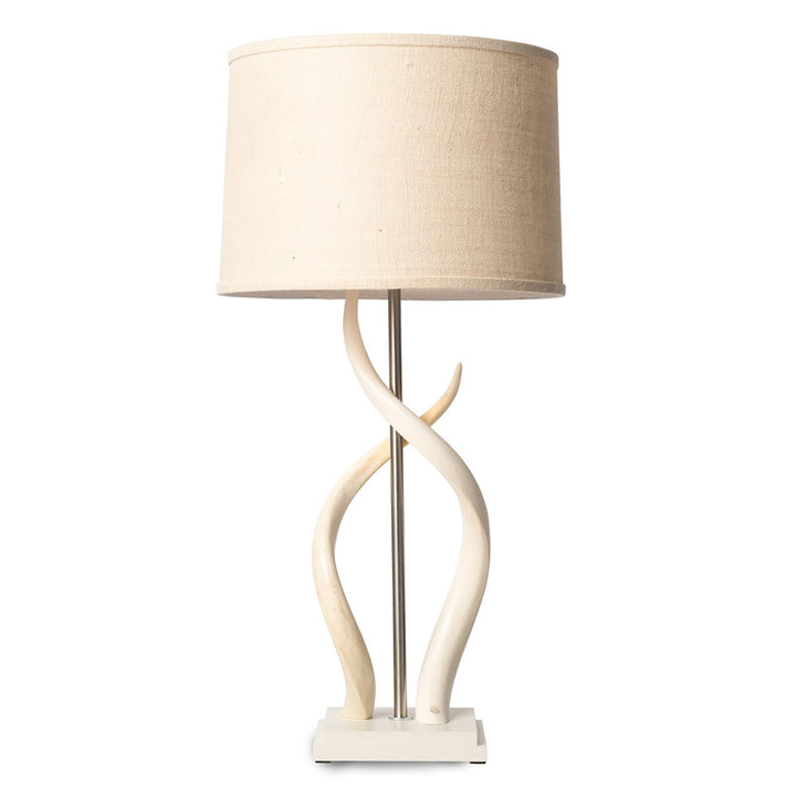 Upright Double Kudu Inner Horn Lamp