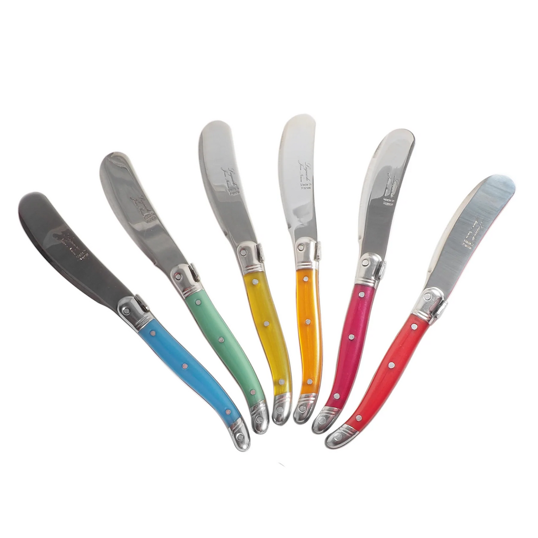 Laguiole Mini Cheese Spreaders - Rainbow