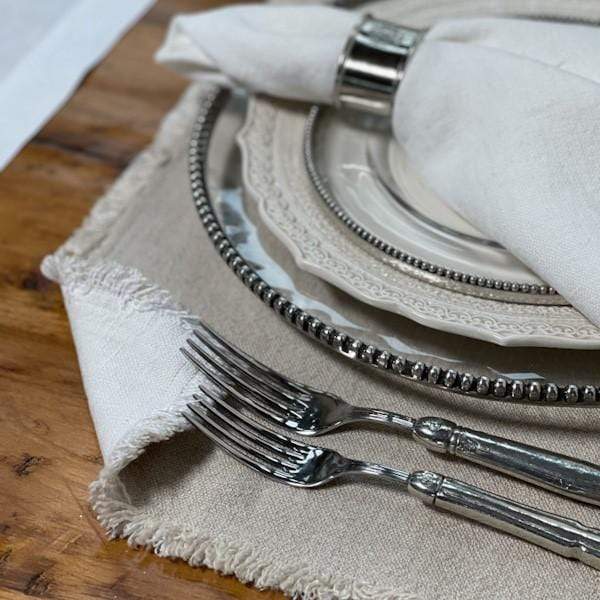 Provence Placemat Reversable White-Natural Set Of Four