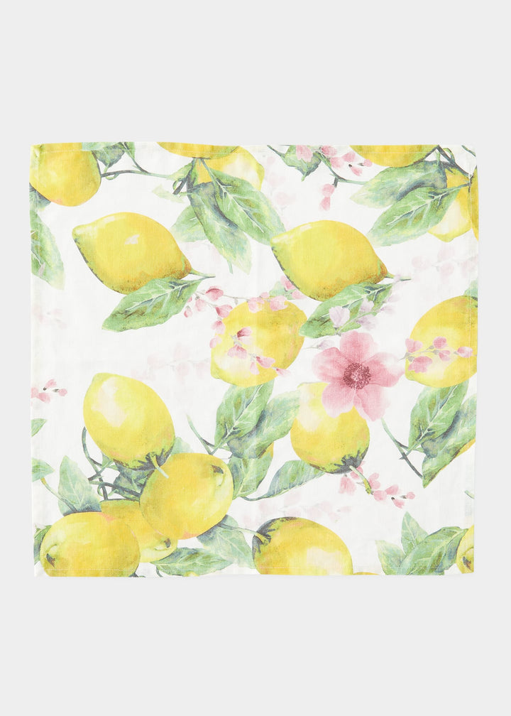 Lemon Watercolor Napkin Set of Four