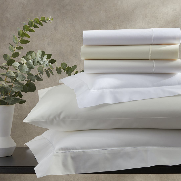 Luca Hemstitch Top & Fitted Sheets By Matouk