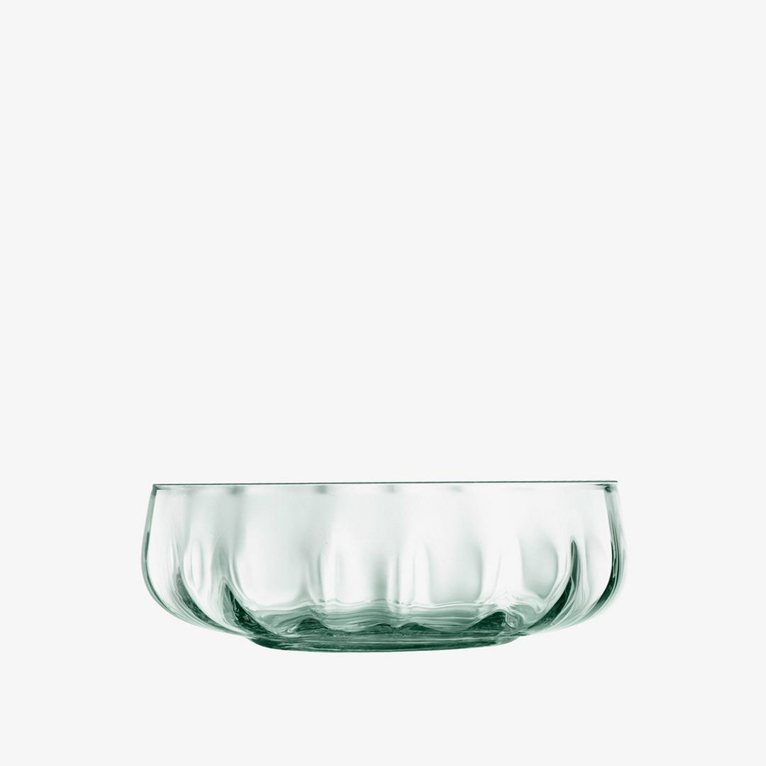 Mia Low Recycled Optic Glass Bowl