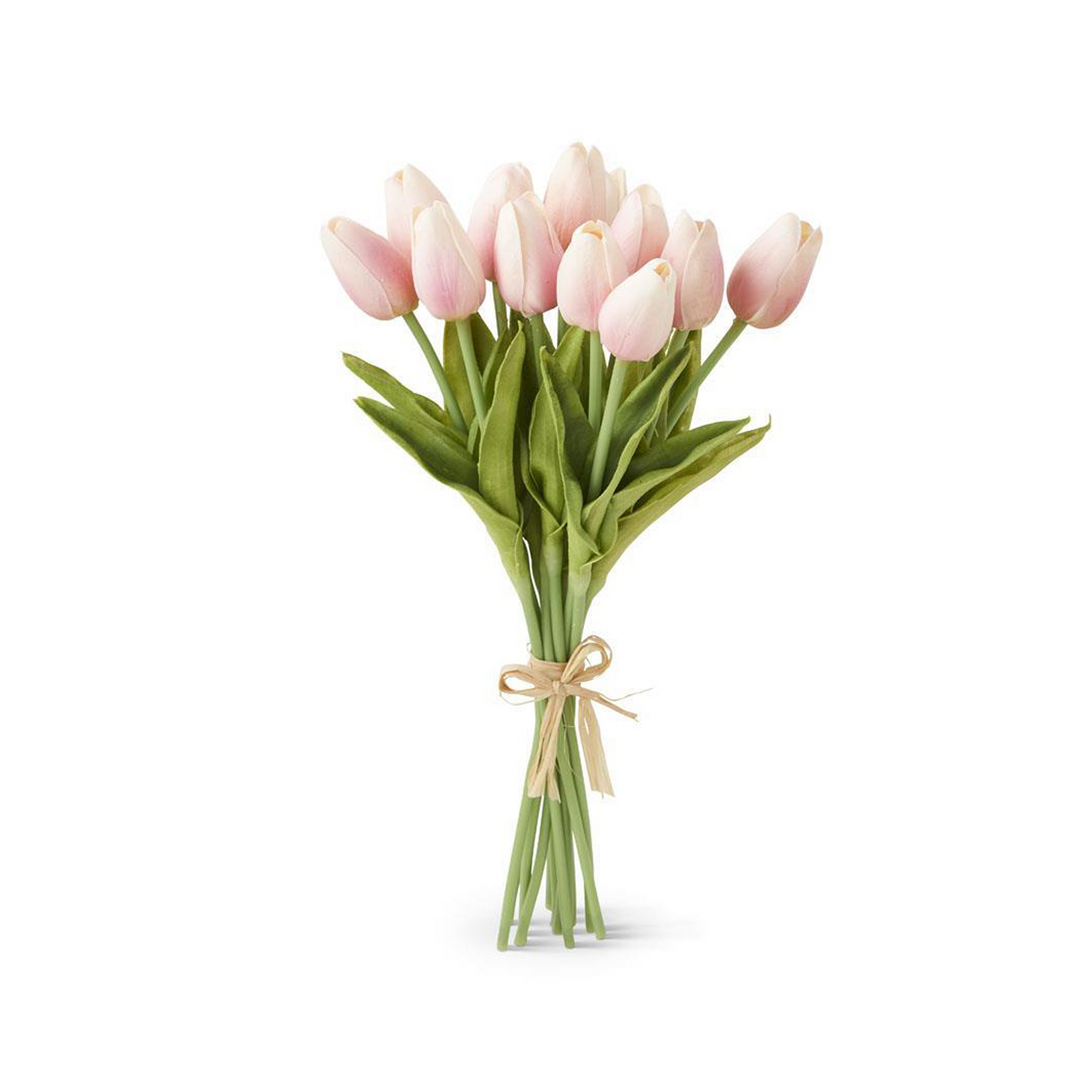 13.5in Real Touch Mini Tulip Bundle Pink