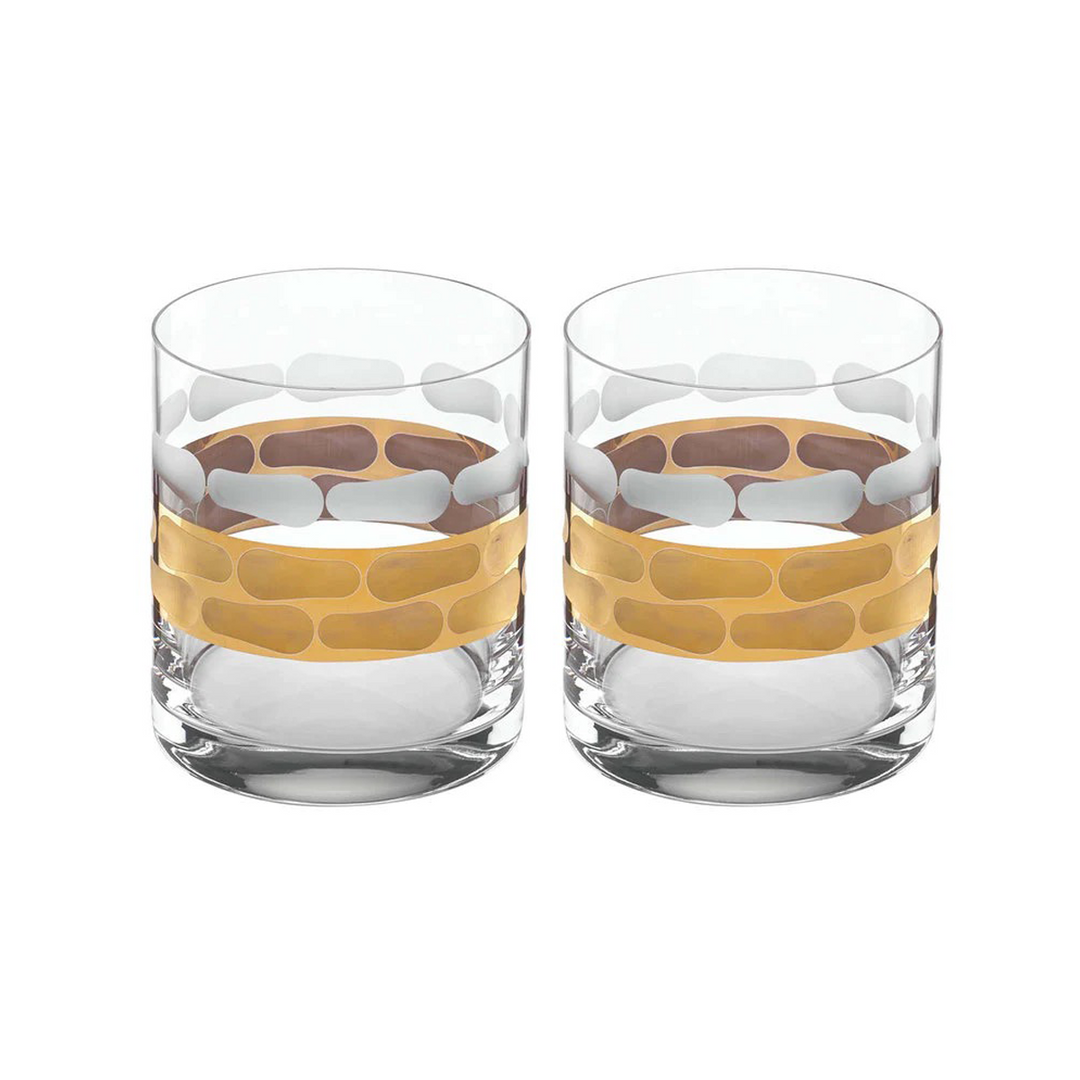 Truro Gold Double Old Fashioned Set Of Two By Michael Wainwright