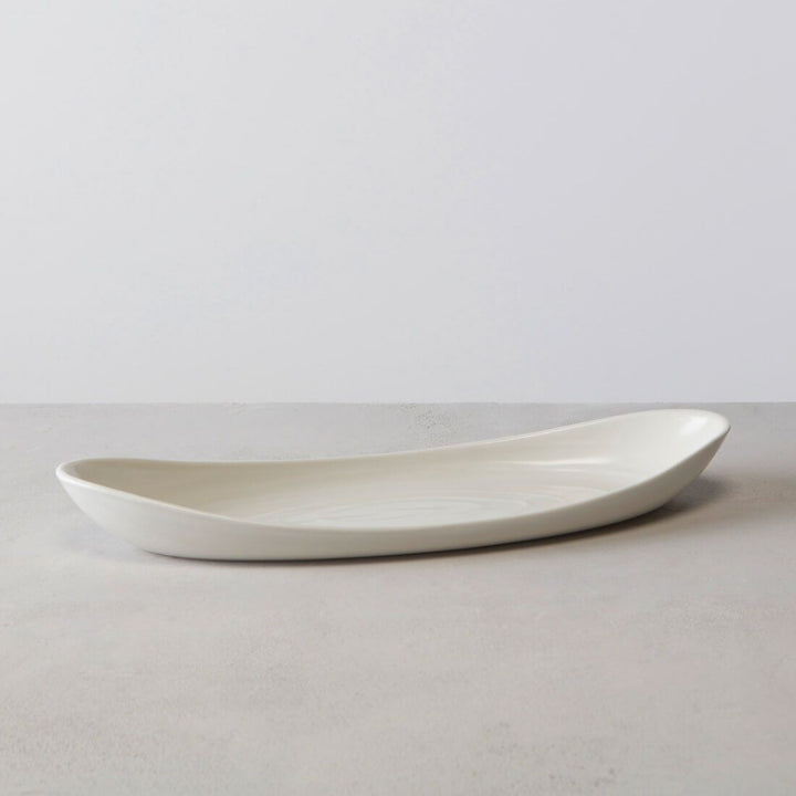 Barre Serving Platter Alabaster Medium By Simon Pearce