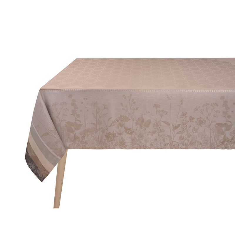 Instant Bucolique Linen Tablecloth Beige 69" x69"