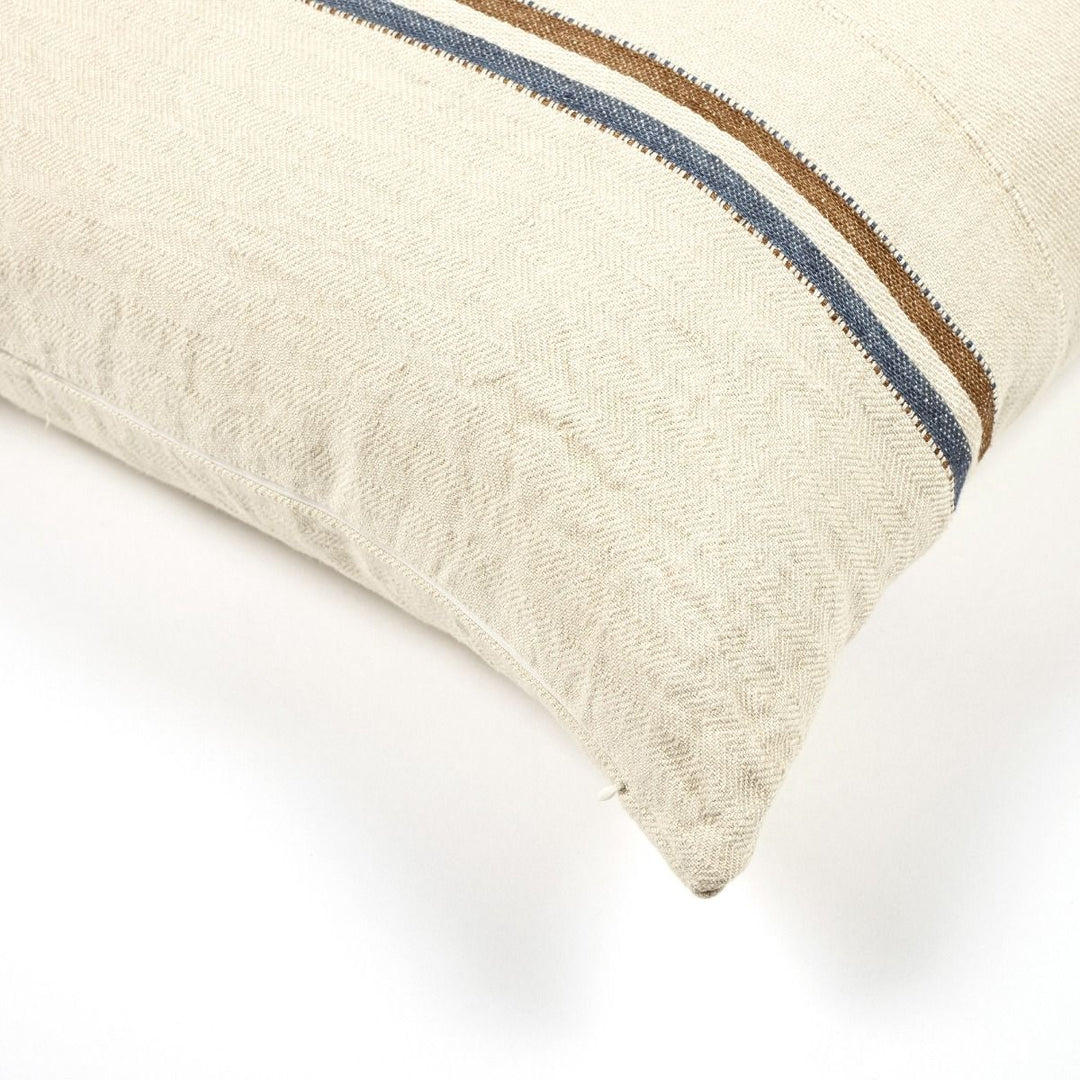 Libeco Belgian Pillow Auburn Stripe 25" x 25"